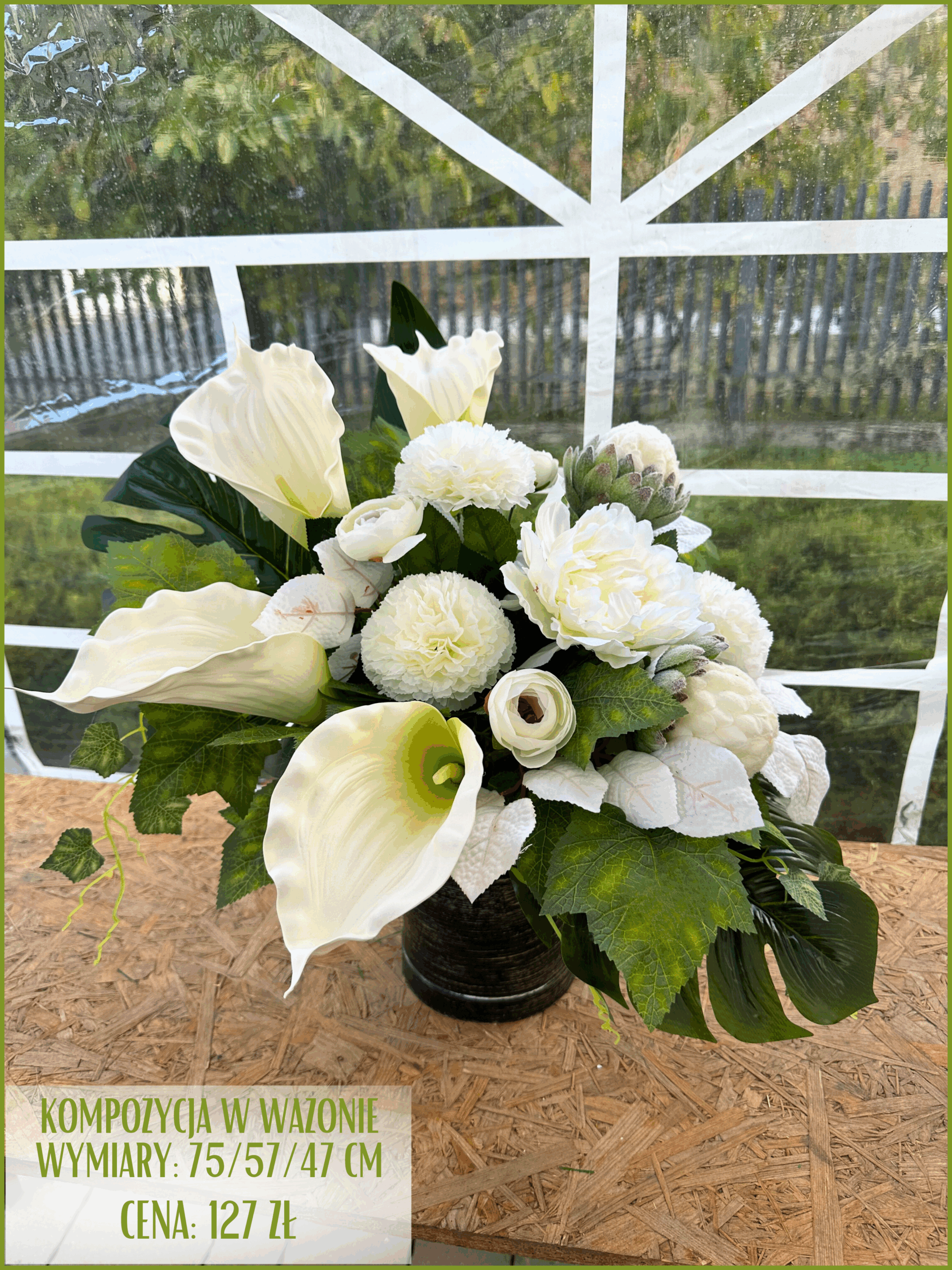 Kompozycja na Wszystkich Świętych w stylu glamour