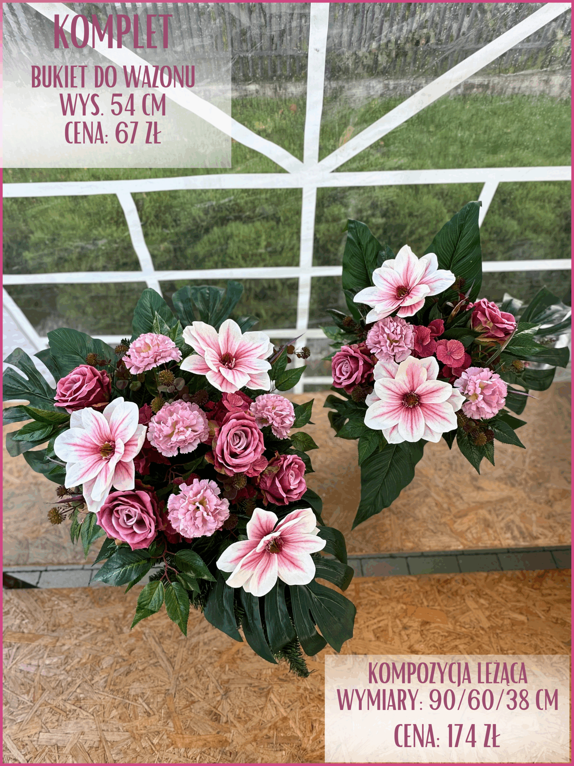 Kompozycja kwiatowa z kwiatów sztucznych klasy premium