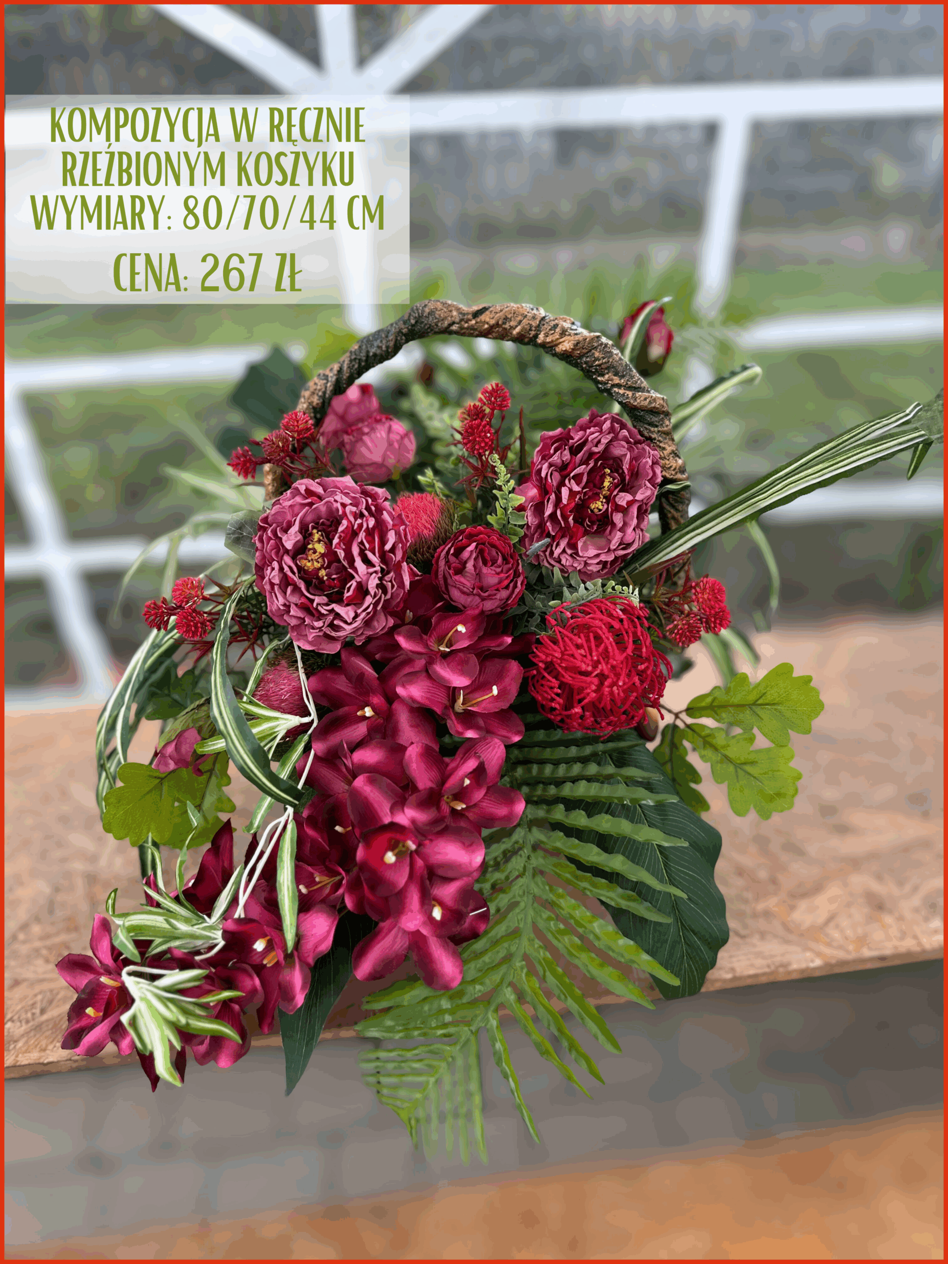 Kwiaty sztuczne premium w kompozycjach nagrobnych – elegancja, która nie przemija.