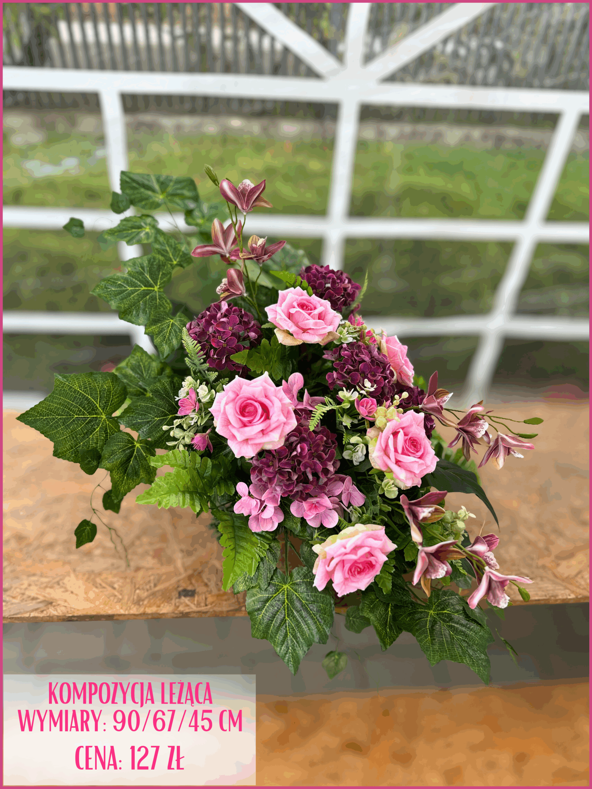 Stylowe stroiki na grób – ręcznie robione, odporne na warunki pogodowe.