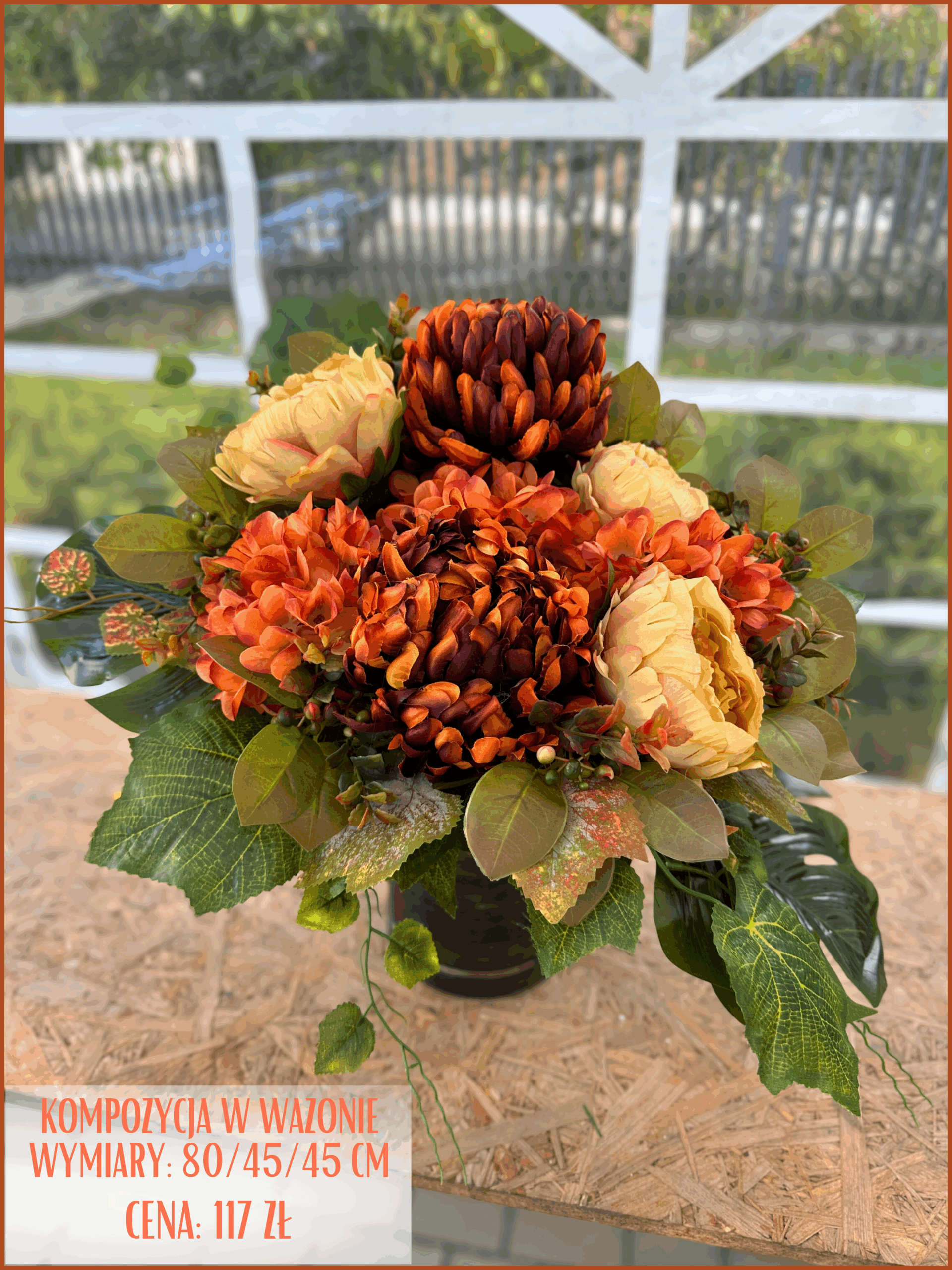 Ręcznie wykonane stroiki na Wszystkich Świętych. Kwiaty premium i eleganckie dodatki.