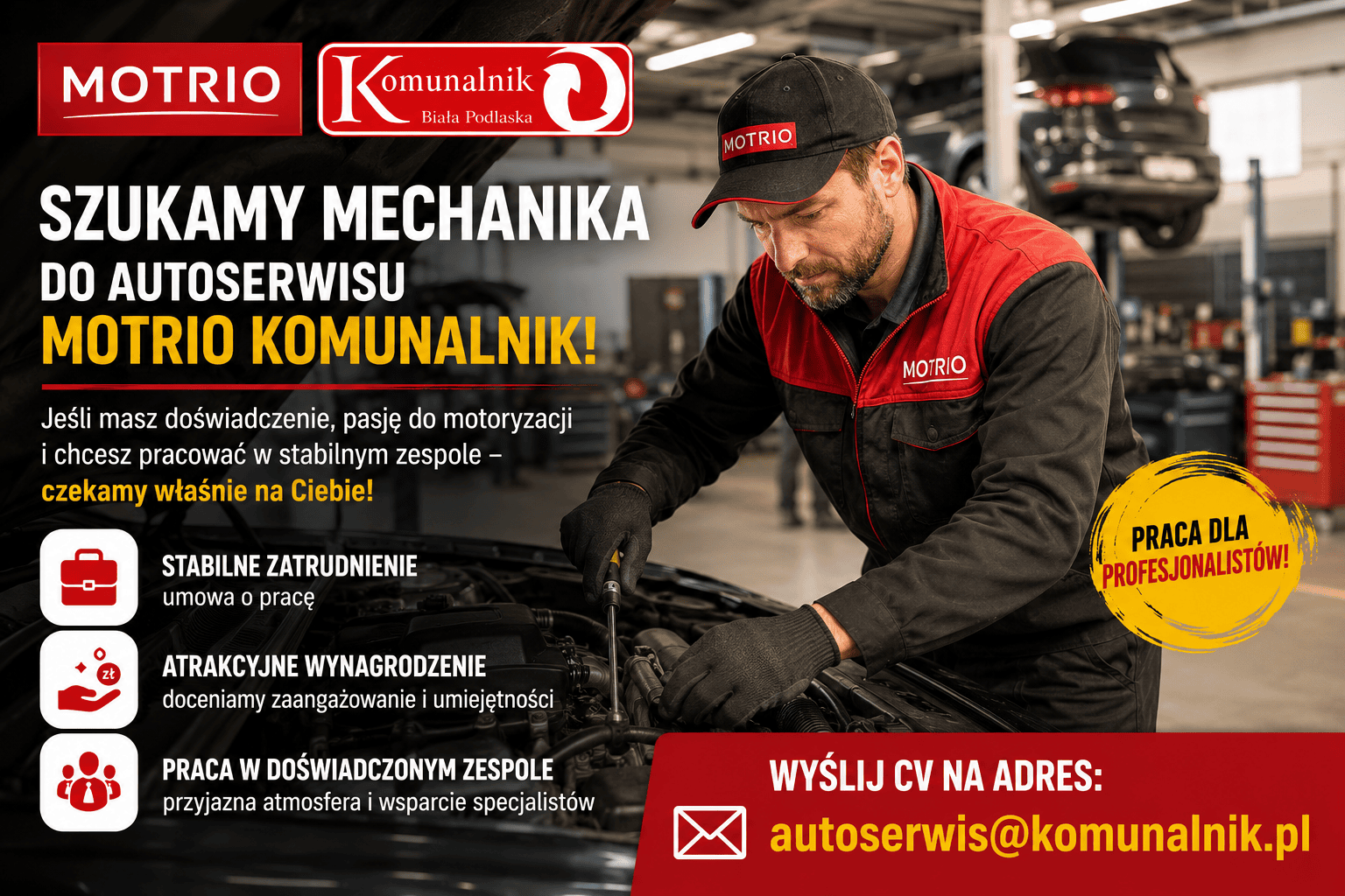 ogłoszenie o pracę mechanik warsztat